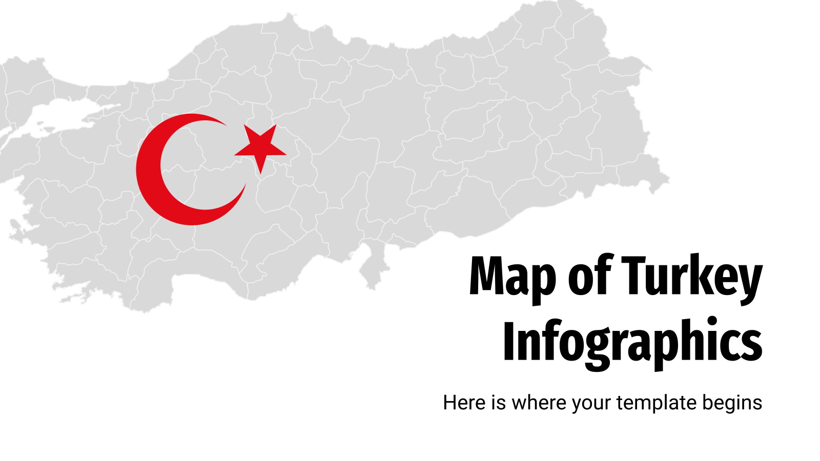 用于PowerPoint的土耳其地图信息图形